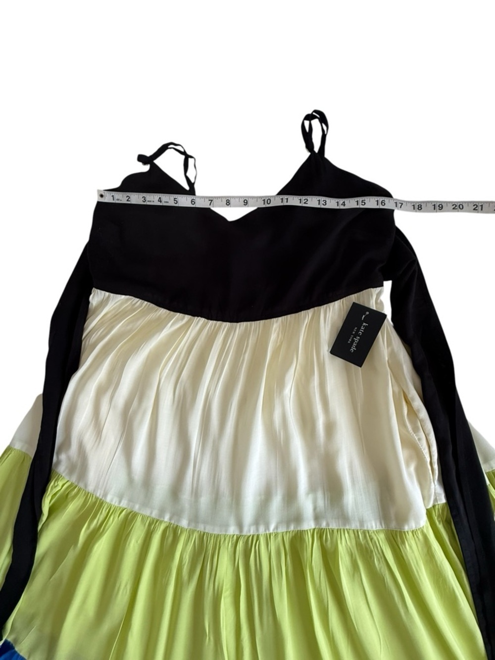 Kate Spade NWT Colorblock Midi Dress M Bow Back Resort Cruise Vacation Summer - Picture 9 of 15